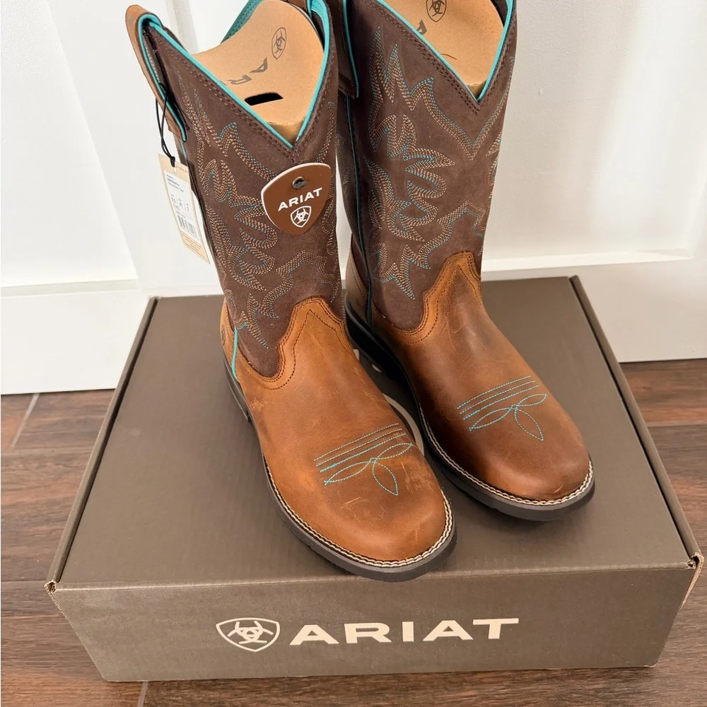 Ariat Women's Delilah Round Toe Work Boots - Picture 1 of 6